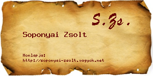 Soponyai Zsolt névjegykártya