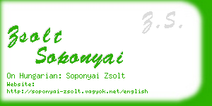 zsolt soponyai business card